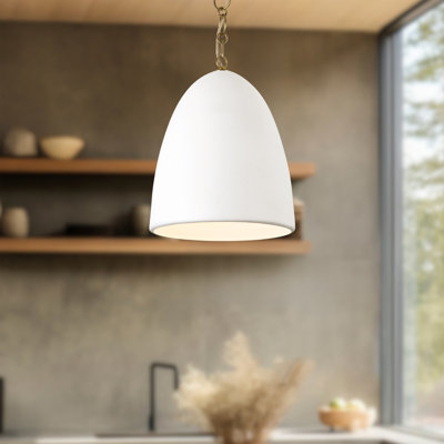 Atmore 14-in Antique White Pendant