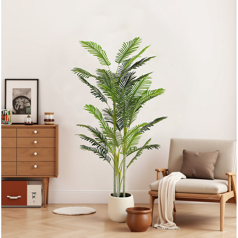 Palmier artificiel avec pot, ensemble de 2, H 78,5 po x l 41 po x P 41 po