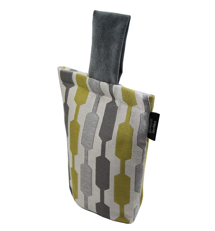 Zebedee Door Wedge Weighted Floor Stop, Ochre/Grey
