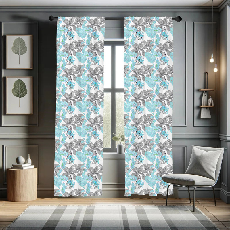 Panneaux de rideaux semi-transparents avec passe-tringle, 28 po x 84 po