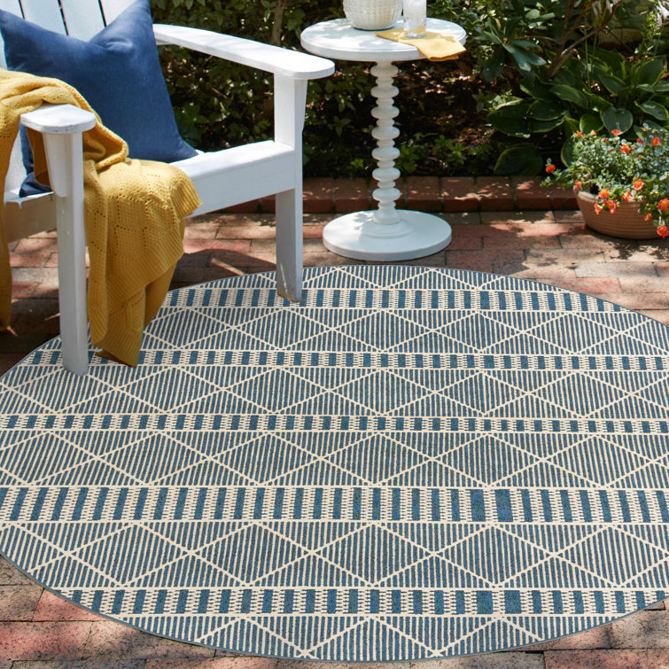 Blue Dalyan Indoor/Outdoor Trellis Rug