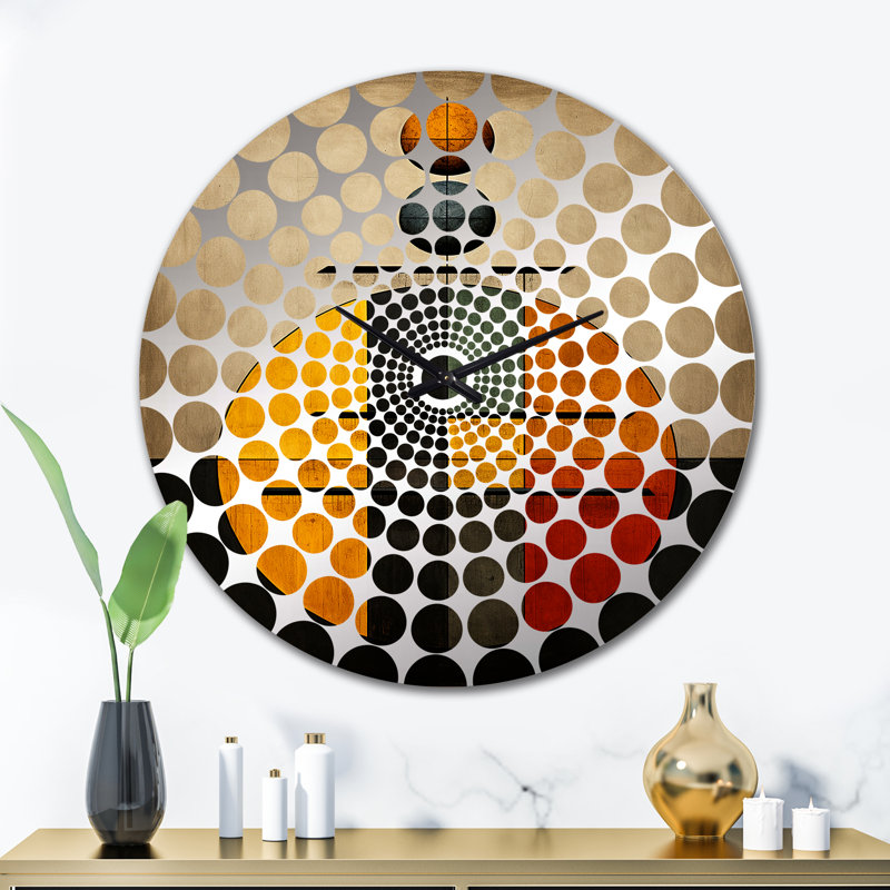 Gerrilynn - Horloge murale géométrique abstraite, Grand