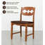 Chaise d'appoint rustique avec dossier sculpté à la main