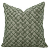 Block Print Throw Pillow Cover DTBLKTLSquare