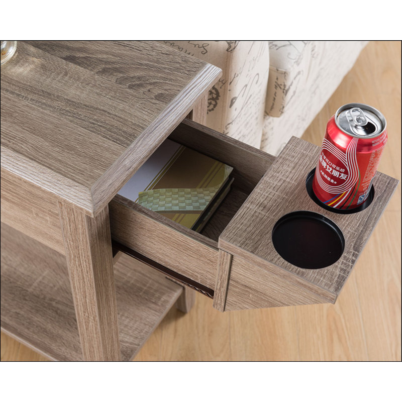 Mariby End Table with Storage, Taupe