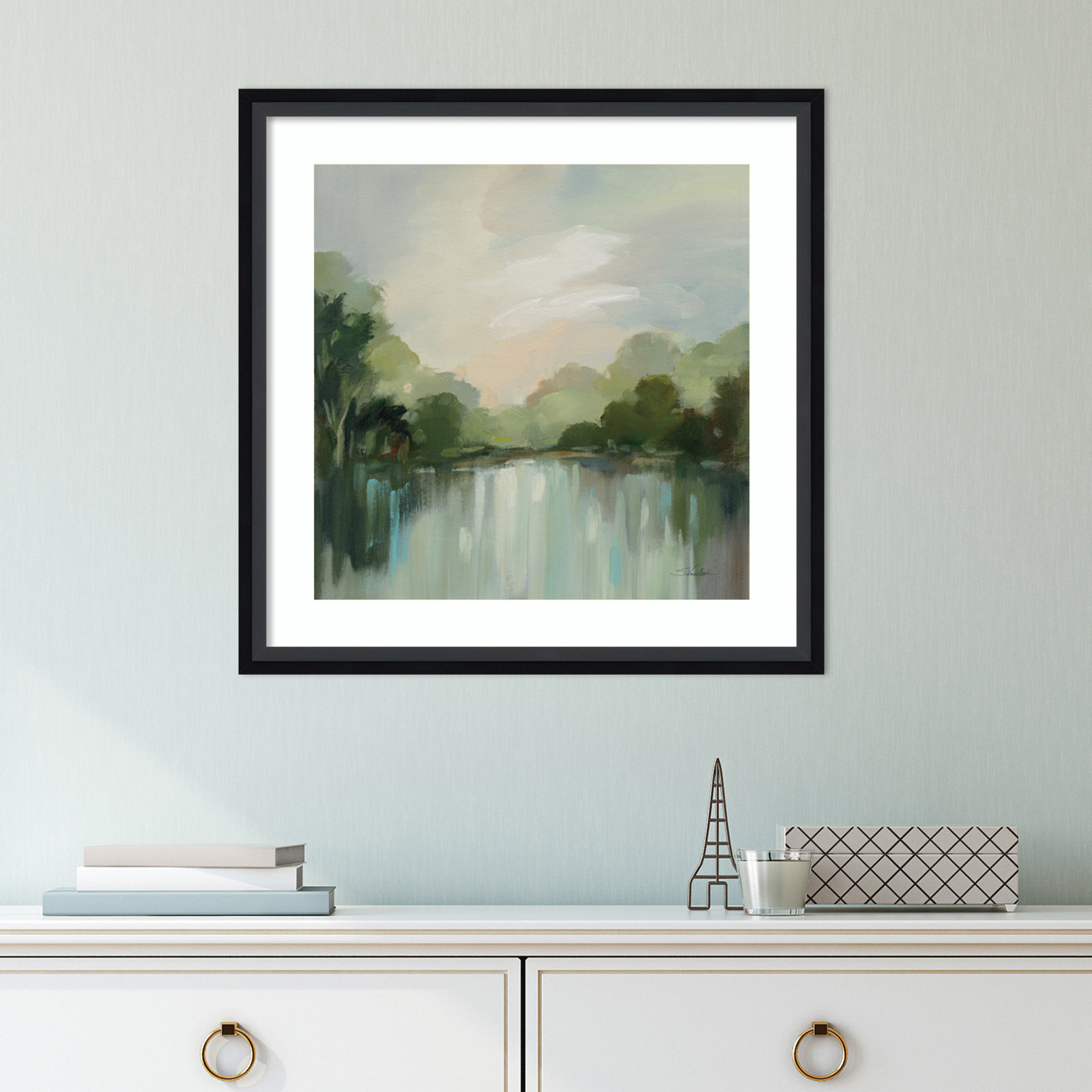 Cool Spring Day by Silvia Vassileva, 17" H x 17" W, Gray