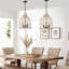 Luminaire suspendu 3 lumières en rotin beige