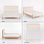 Lit tapissier moderne moderne, double, lin blanc-129912535-129912537