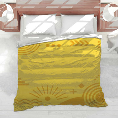 Yellow Geometric Shapes Comforter