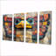 «Yellow Totem Pole Legacy - Art amérindien», ensemble d'art sur toile-431033466