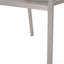 Chaise de salle à manger d'extérieur moderne en aluminium avec siège en faux bois (ensemble de 2), gris et argent