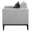 Chaise d'appoint grise pour le salon - Coussins et dossier de détente élégant
