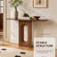 Console de 47,24 po avec console moderne à boucle, canapé de vestibule étroit, noyer-249406535