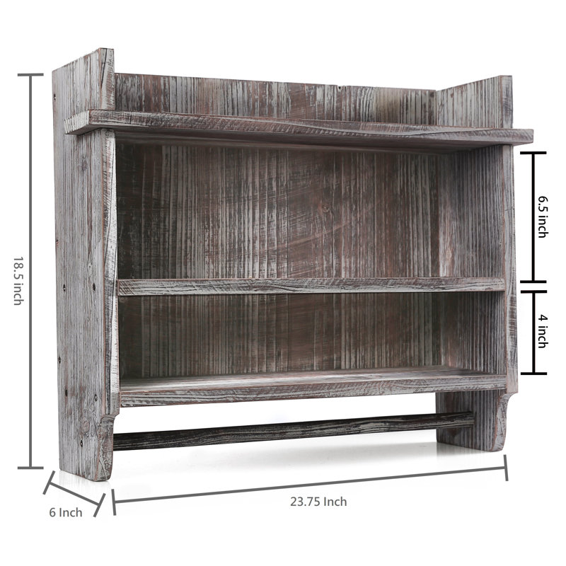 Bensonhurst Solid Wood Bathroom Shelves