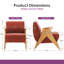 Kyajah Chenille Upholstered Accent Armchair with Solid Wood Arms and Legs-1555970870
