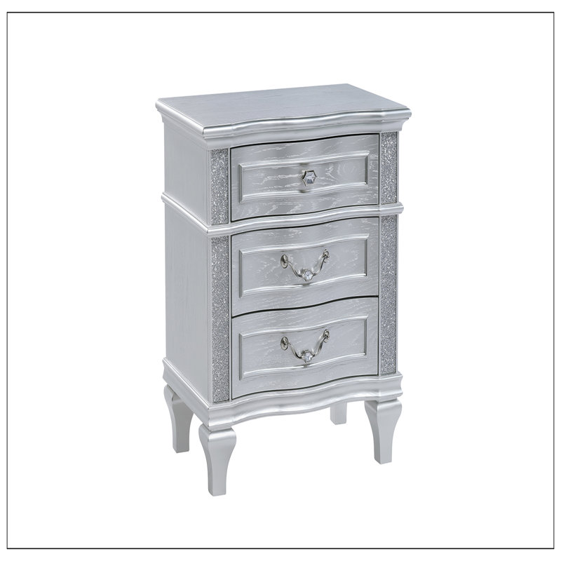 Marq Nightstand, Silver
