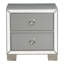 Table de chevet 2 tiroirs Pers platine en platine-1813901596