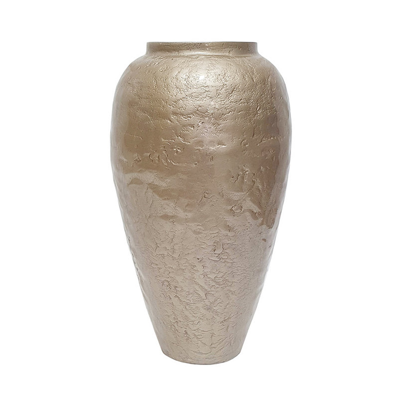 Vase en aluminium effilé D6.5X11.5 "avec finition champagne