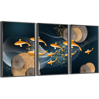 " Luxurious Aluminum Framed Wall Art " 3 Piece Art Print
