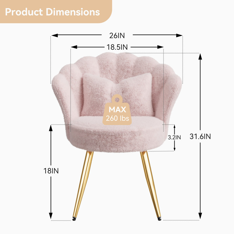 Upholstered Barrel Chair, Pink