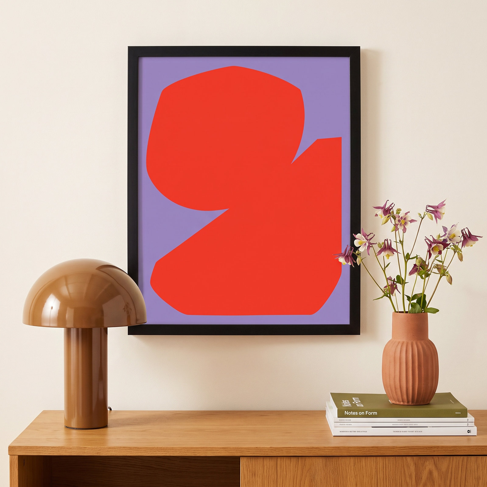 Akita "Module Minimalism 3" Print, Black Framed, 20"H x 16"W x 1.25"D