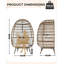 Chaise d'extérieur en osier avec support-1042251606