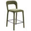 Set of 2 Bar Chairs LAKEVILLE Chenille Green-559309096