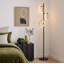 Lampe sur pied DEL moderne de 66 po avec 3 lumières annulaires, finition noire et gradation tactile intégrée à 3 voies Saturn-70928624