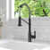 2-Function Single Handle Pull Down Kitchen Faucet with LED Base