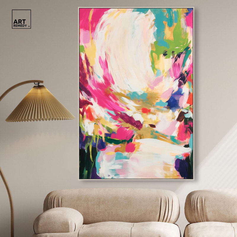 Toile Deep Bloom II par Art Remedy, H 16 po x l 11 po, Argent argent, Cadre flottant