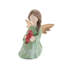 Figurines ange vert avec cadeaux et cardinal (ensemble de 6)