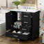 Ensemble de meuble-lavabo moderne avec lavabo 30 po, meuble-lavabo moderne avec porte à fermeture douce et 3 tiroirs, structure en bois massif-928064635