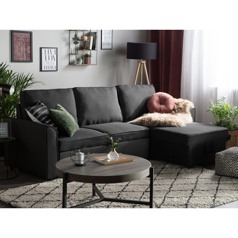 Viveka 3 Seater Sofa Bed, Black