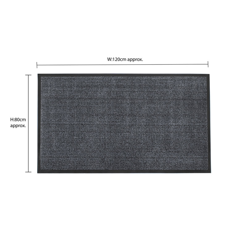 Non-Slip Indoor Doormat, Blue, Rectangle 80 x 120cm