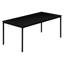 Table basse et de bout moderne, 3 pièces, stratifié noir, base en métal, processus d'assemblage facile, style contemporain, 3 pièces, à assembler, à utiliser