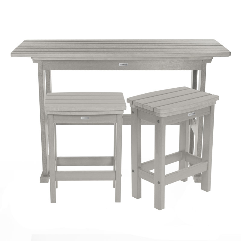 Arbnora 2 - Person Patio Dining Set with Rectangular Table, Harbor Gray
