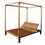 Lit de jour charmant, éléments d'eau, siège confortable, lit de jour à structure en bois avec attrait extérieur, caractéristiques imperméables, chaises longues,