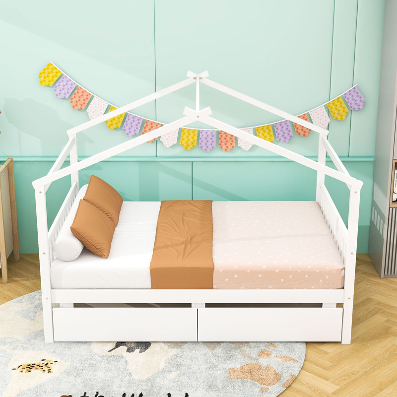 Shawsville Daybed with 2 Big Drawers, Full / Double, White