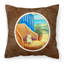  Housse de coussin d'extérieur carré French Bulldog at the Beach Cottage