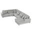 Canapé modulaire surdimensionné de 129 po en forme de U Canapé-lit moderne recouvert de velours côtelé doux avec une chaise longue pour le salon-769646817