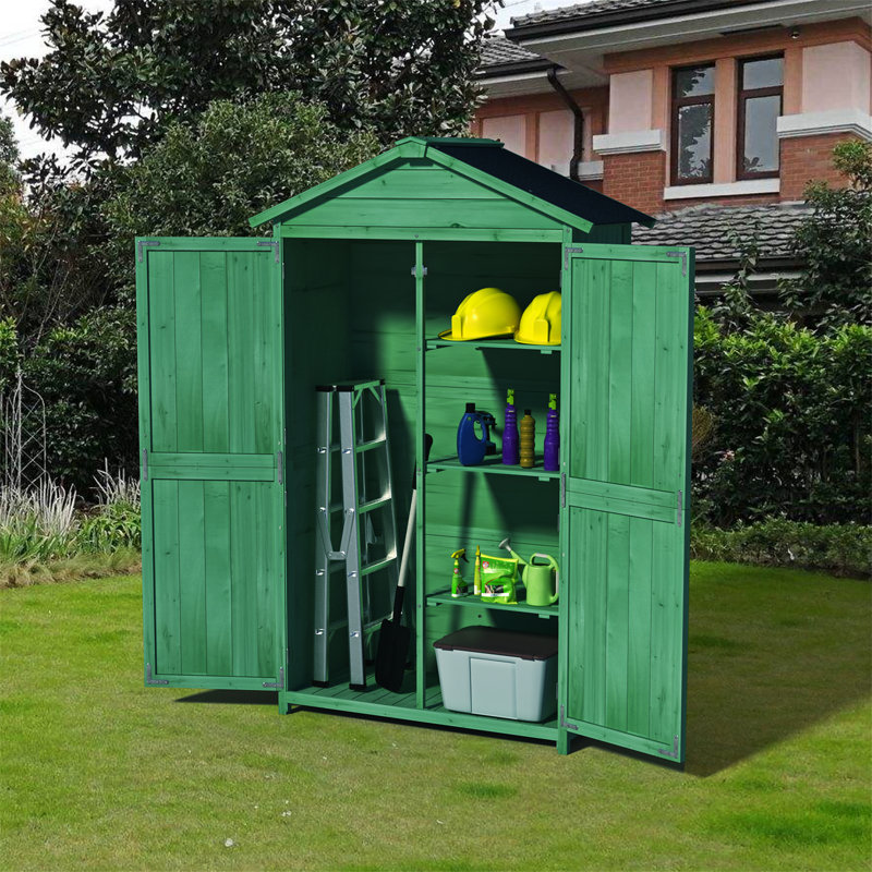 Remise de rangement d'extérieur en bois 35,6 po x 18,1 po x L 66,15 po