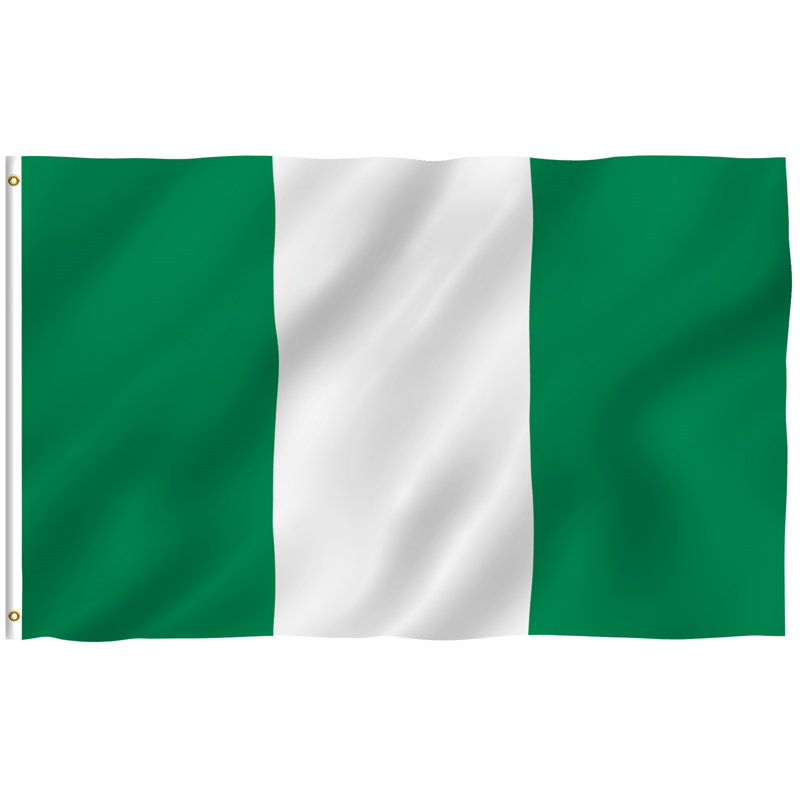 Drapeau nigérian 36 po x 60 po Polyester
