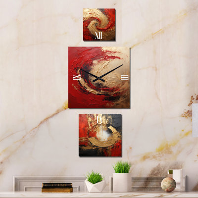 Jelaya - Abstract Spirals Oversized Modern Clock