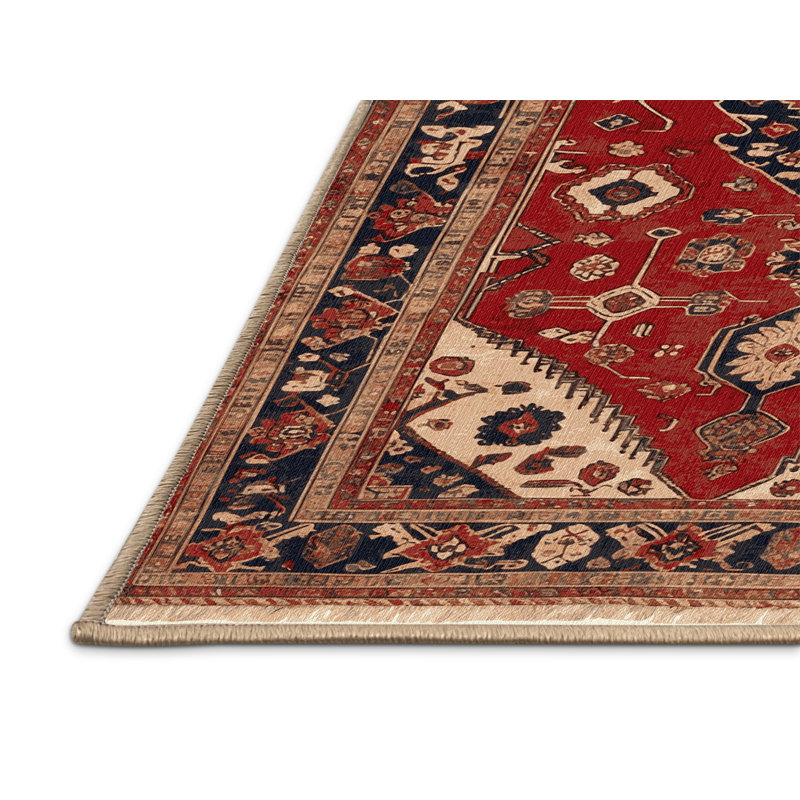 Tapis brun lavable à la machine, Carré 7 pi