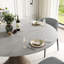 Ensemble de table de salle à manger pour 4 à 8 personnes avec chaises rembourrées grises-1253013124-1253013126-1253013135