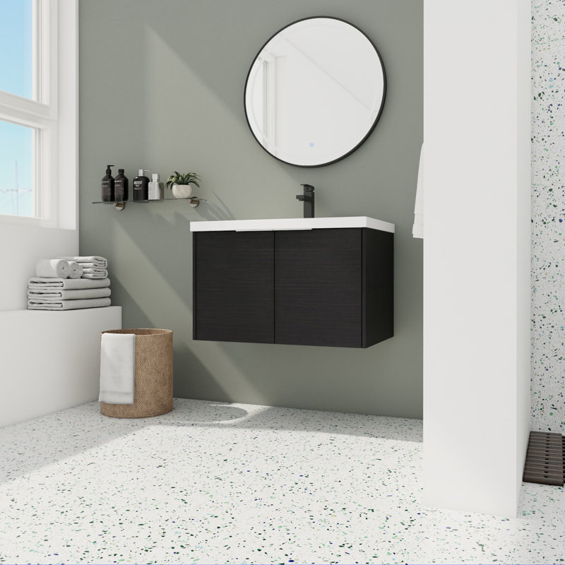 Meuble-lavabo simple 29,97 po avec plateau en résine Kenslea