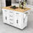 Rolling Kitchen Island Cart with Drop Leaf, Power Outlet, 5 Drawers and Adjustable Shelves-275797457