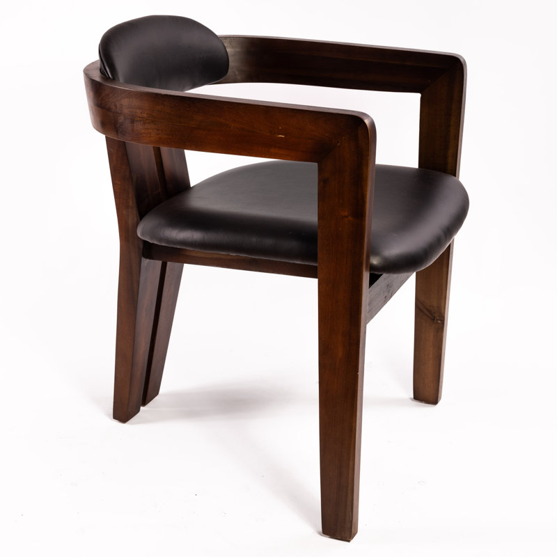 Serena Upholstered Arm Chair, Black, Brown