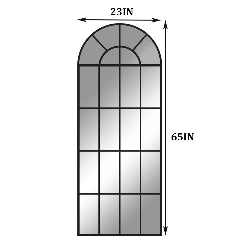 Miroir pleine grandeur Casiana, 65 po x 23 po