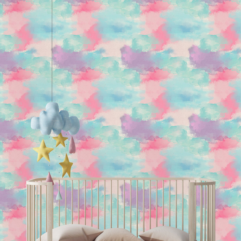 Rouleau de papier peint adhésif Aquavion Clouds, L 16,67 po x l 25 po